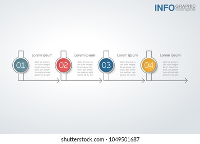 Vector infographic template for diagram, graph, presentation, chart, business concept with 4 options.