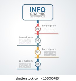 Vector infographic template for diagram, graph, presentation, chart, business concept with 4 options.