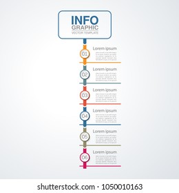 Vector infographic template for diagram, graph, presentation, chart, business concept with 6 options.