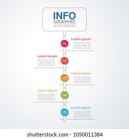 Vector infographic template for diagram, graph, presentation, chart, business concept with 5 options.