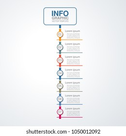 Vector infographic template for diagram, graph, presentation, chart, business concept with 7 options.