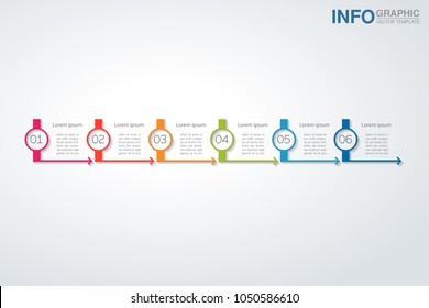 Vector infographic template for diagram, graph, presentation, chart, business concept with 6 options.