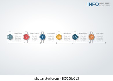 Vector infographic template for diagram, graph, presentation, chart, business concept with 6 options.