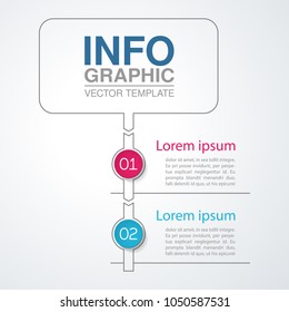 Vector infographic template for diagram, graph, presentation, chart, business concept with 2 options.