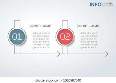 Vector infographic template for diagram, graph, presentation, chart, business concept with 2 options.