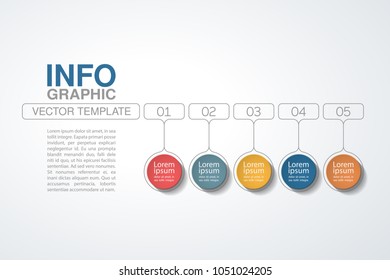 Vector infographic template for diagram, graph, presentation, chart, business concept with 5 options.
