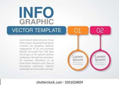 Vector infographic template for diagram, graph, presentation, chart, business concept with 2 options.