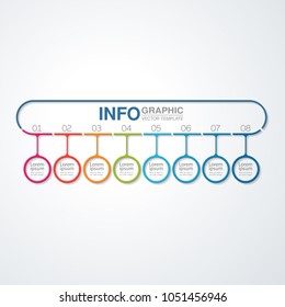 Vector infographic template for diagram, graph, presentation, chart, business concept with 8 options.