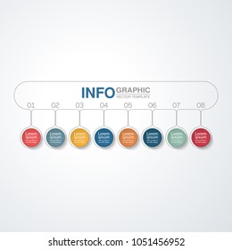 Vector infographic template for diagram, graph, presentation, chart, business concept with 8 options.