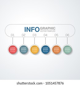 Vector infographic template for diagram, graph, presentation, chart, business concept with 6 options.