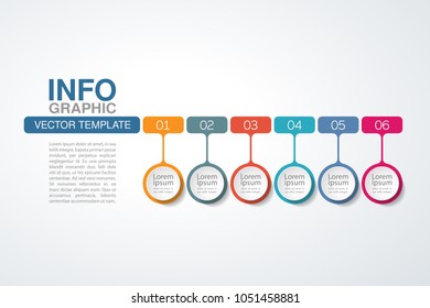 Vector infographic template for diagram, graph, presentation, chart, business concept with 6 options.