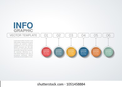 Vector infographic template for diagram, graph, presentation, chart, business concept with 6 options.