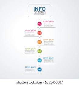 Vector infographic template for diagram, graph, presentation, chart, business concept with 6 options.