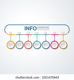 Vector infographic template for diagram, graph, presentation, chart, business concept with 7 options.