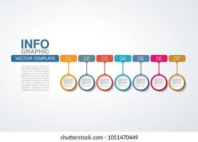Vector infographic template for diagram, graph, presentation, chart, business concept with 7 options.
