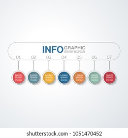 Vector infographic template for diagram, graph, presentation, chart, business concept with 7 options.