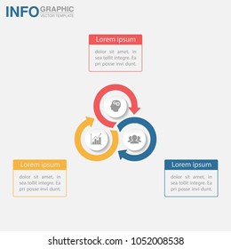 Vector infographic template for diagram, graph, presentation, chart, business concept with 3 options.