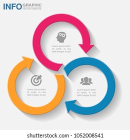 Vector infographic template for diagram, graph, presentation, chart, business concept with 3 options.