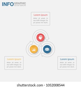 Vector infographic template for diagram, graph, presentation, chart, business concept with 3 options.