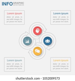 Vector infographic template for diagram, graph, presentation, chart, business concept with 4 options.