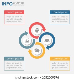 Vector infographic template for diagram, graph, presentation, chart, business concept with 4 options.