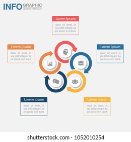 Vector infographic template for diagram, graph, presentation, chart, business concept with 5 options.