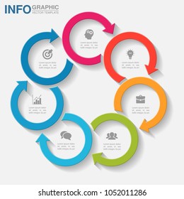 Vector infographic template for diagram, graph, presentation, chart, business concept with 7 options.