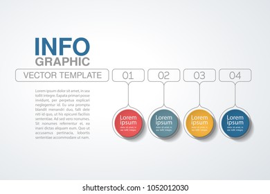 Vector infographic template for diagram, graph, presentation, chart, business concept with 4 options.
