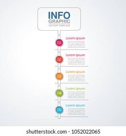 Vector infographic template for diagram, graph, presentation, chart, business concept with 5 options.