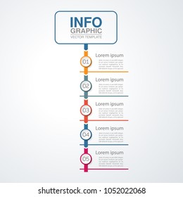 Vector infographic template for diagram, graph, presentation, chart, business concept with 5 options.