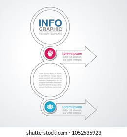 Vector infographic template for diagram, graph, presentation, chart, business concept with 2 options.