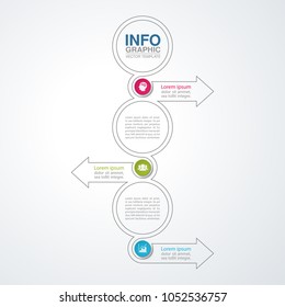Vector infographic template for diagram, graph, presentation, chart, business concept with 3 options.