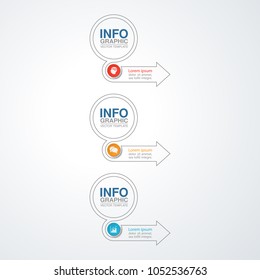 Vector infographic template for diagram, graph, presentation, chart, business concept with 3 options.