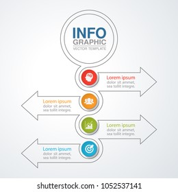 Vector infographic template for diagram, graph, presentation, chart, business concept with 4 options.