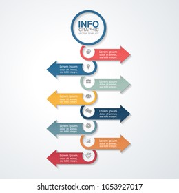 Vector infographic template for diagram, graph, presentation, chart, business concept with 8 options.