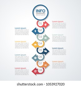 Vector infographic template for diagram, graph, presentation, chart, business concept with 8 options.