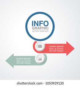 Vector infographic template for diagram, graph, presentation, chart, business concept with 2 options.