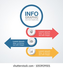 Vector infographic template for diagram, graph, presentation, chart, business concept with 3 options.