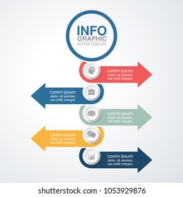Vector infographic template for diagram, graph, presentation, chart, business concept with 5 options.