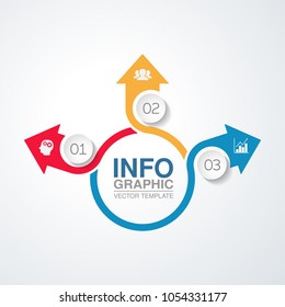 Vector infographic template for diagram, graph, presentation, chart, business concept with 3 options.