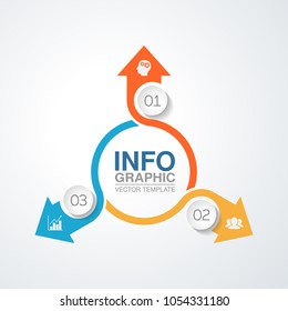 Vector infographic template for diagram, graph, presentation, chart, business concept with 3 options.