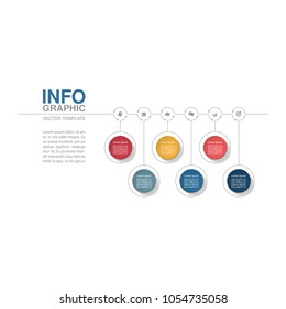 Vector infographic template for diagram, graph, presentation, chart, business concept with 6 options.