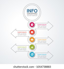 Vector infographic template for diagram, graph, presentation, chart, business concept with 5 options.