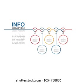 Vector infographic template for diagram, graph, presentation, chart, business concept with 5 options.