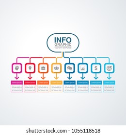 Vector infographic template for diagram, graph, presentation, chart, business concept with 8 options.