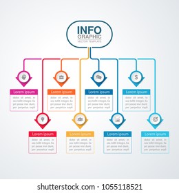 Vector infographic template for diagram, graph, presentation, chart, business concept with 8 options.