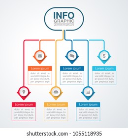 Vector infographic template for diagram, graph, presentation, chart, business concept with 6 options.