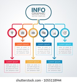 Vector infographic template for diagram, graph, presentation, chart, business concept with 6 options.