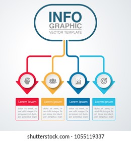 Vector infographic template for diagram, graph, presentation, chart, business concept with 4 options.