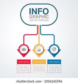 Vector infographic template for diagram, graph, presentation, chart, business concept with 3 options.